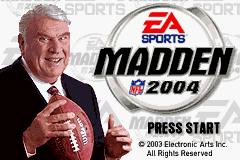 Madden NFL 2004 Title Screen